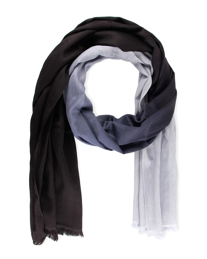 Saachi Ombre Cashmere & Silk-blend Scarf In Black
