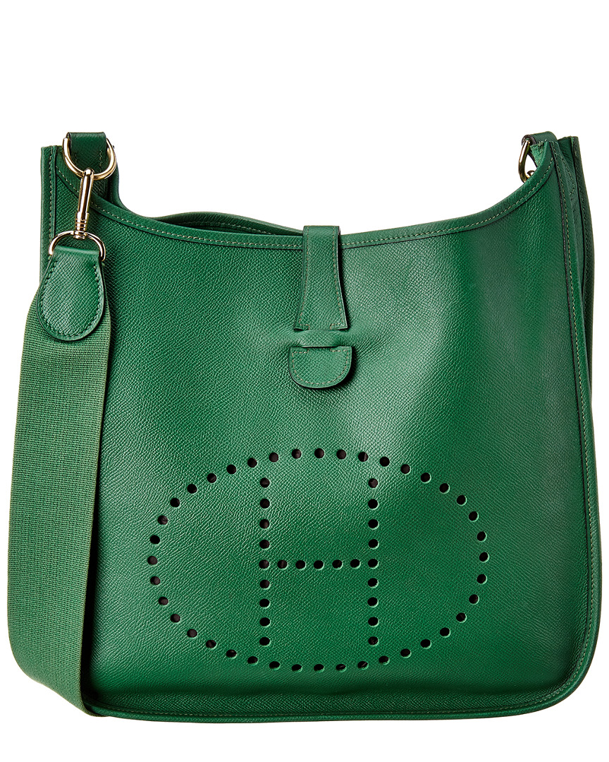 Hermes Green Couchevel Leather Evelyne I Gm Women's | eBay