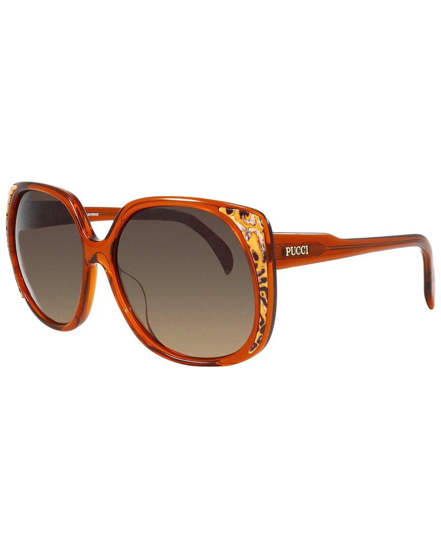 Emilio Pucci Women's Ep690s 58mm Sunglasses In Brown