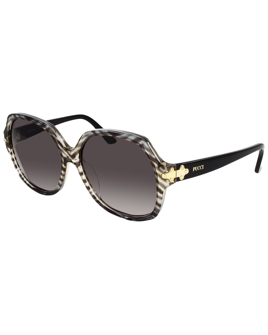 Emilio Pucci Women's Ep714s 56mm Sunglasses In Grey