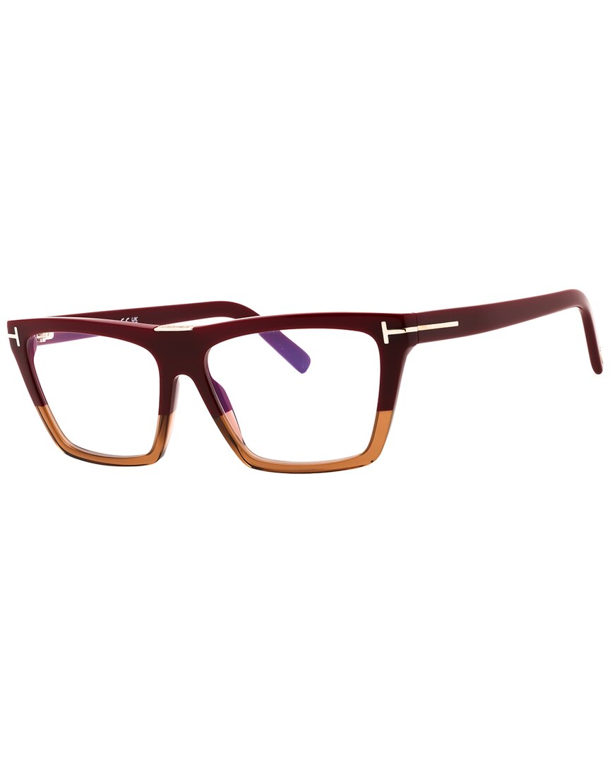 Tom Ford Ladies Multi-color Rectangular Eyeglass Frames Ft5912b In Purple