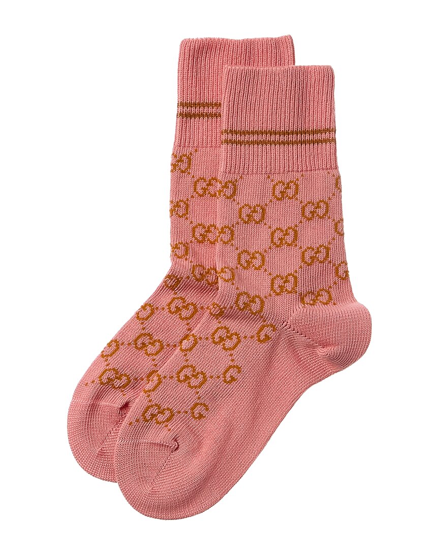 Gucci Gg Cotton Blend Socks In Pink
