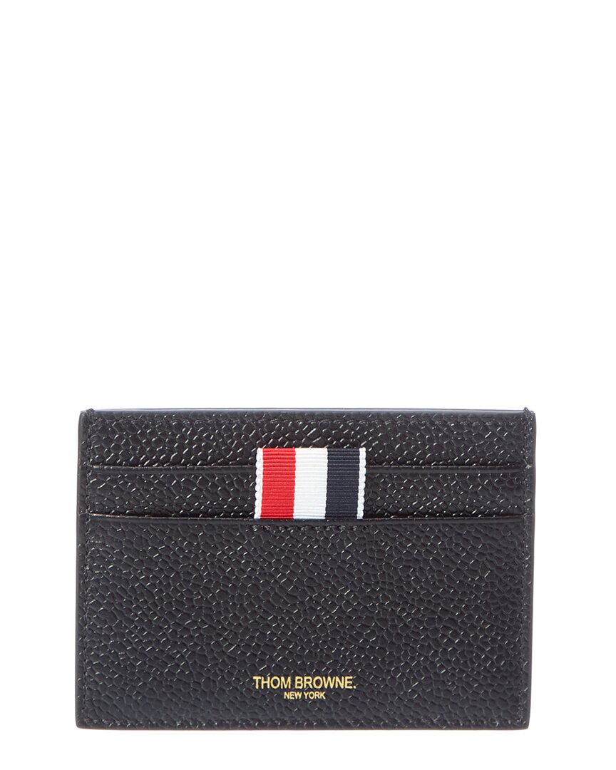 Thom Browne Leather Card Holder In Black