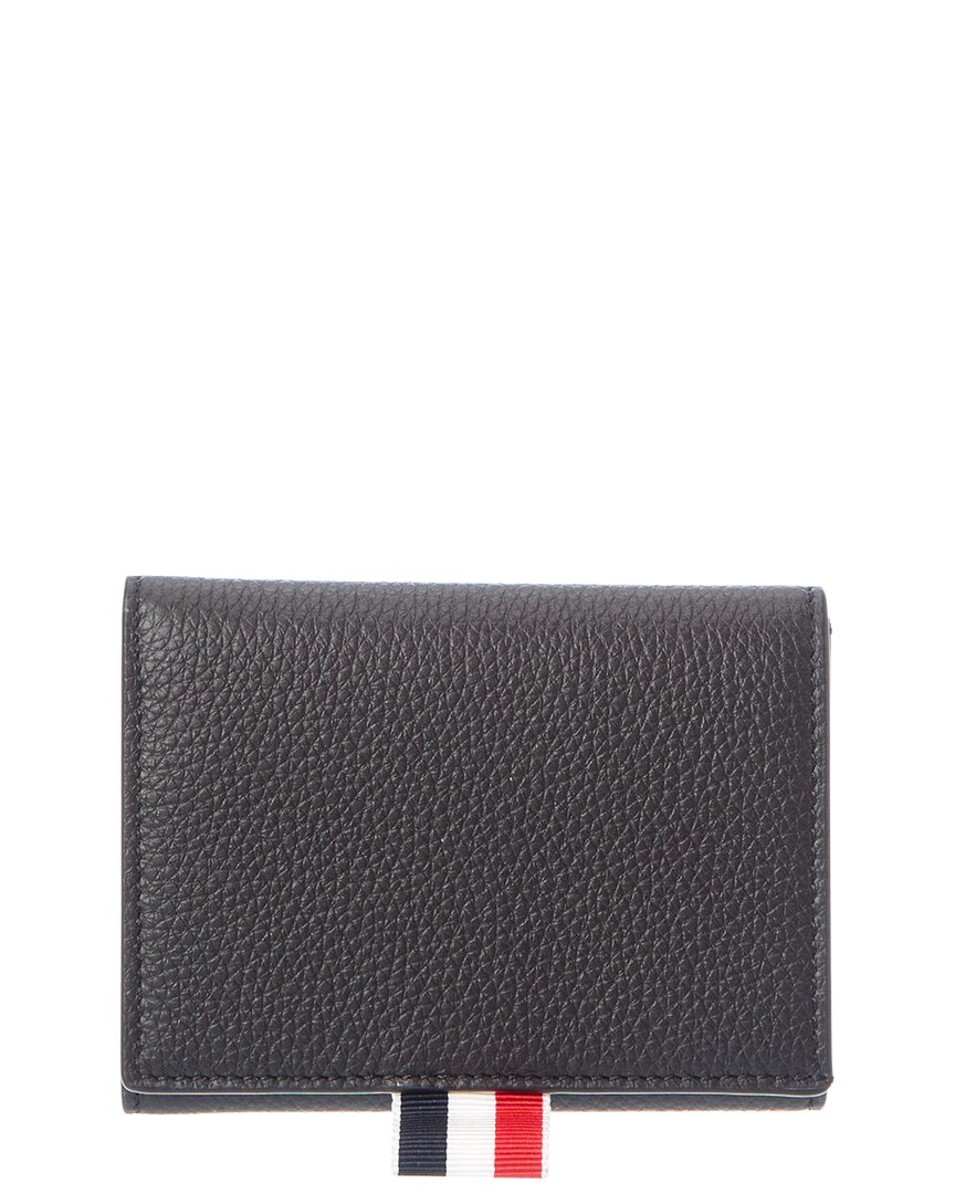 Thom Browne Leather Trifold Wallet In Black