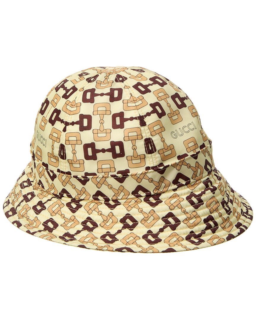 Gucci Horsebit Print Bucket Hat In Brown