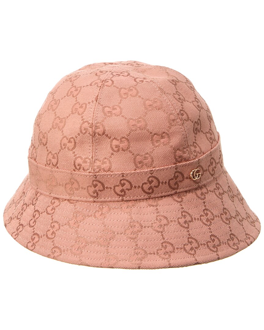 Shop Gucci Gg Canvas Bucket Hat In Pink