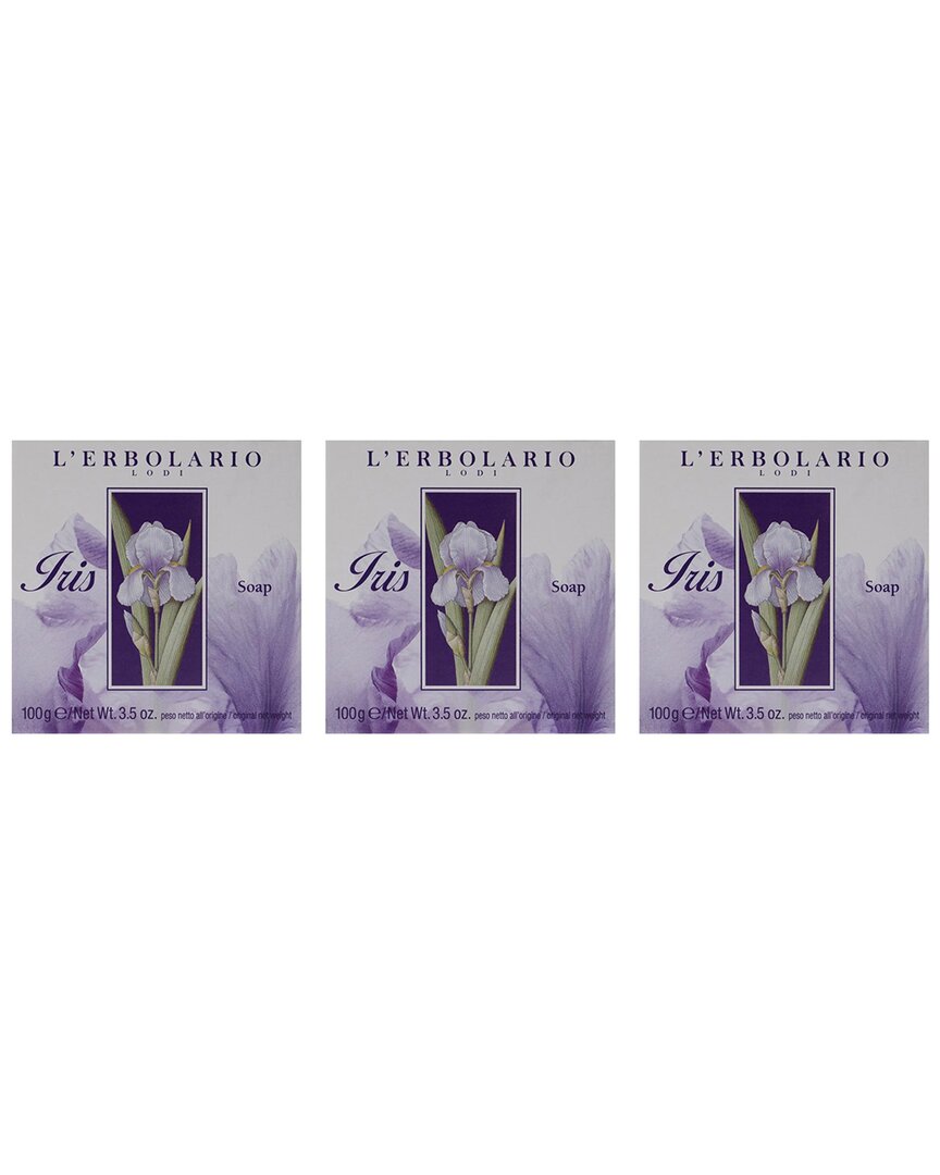 L'erbolario 3.5oz Iris Bar Soap - Pack Of 3