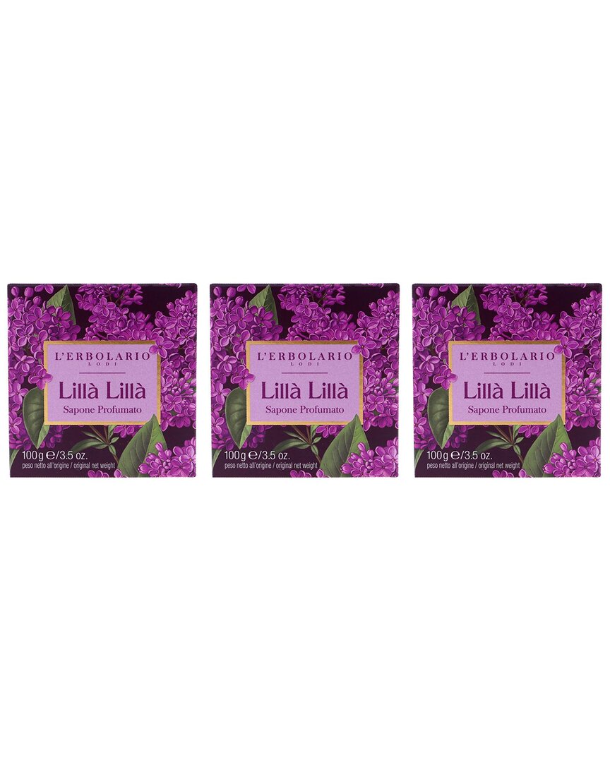 L'erbolario 3.5oz Lilac Lila Perfumed Soap - Pack Of 3