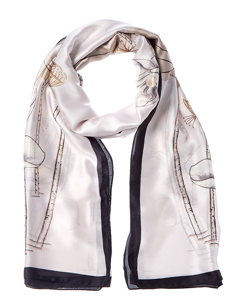 La Fiorentina Printed Scarf In White