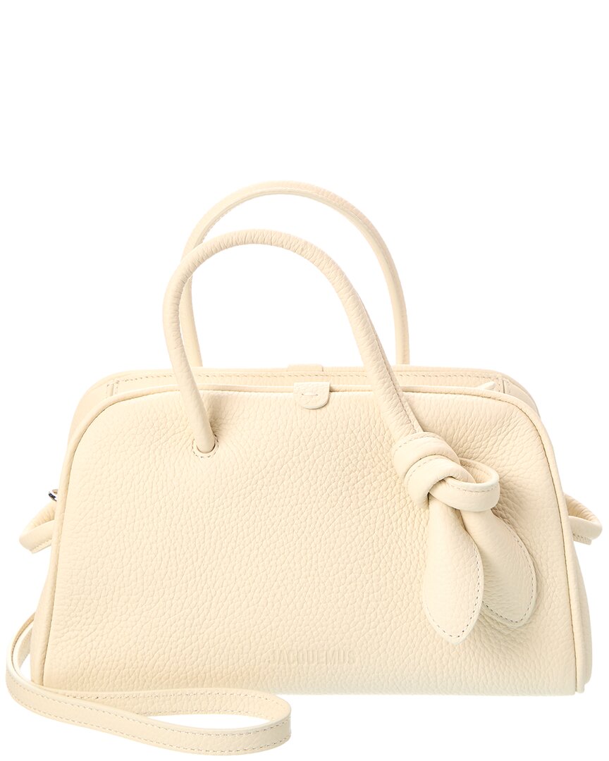 Jacquemus The Turismo Small Leather Shoulder Bag In Neutral