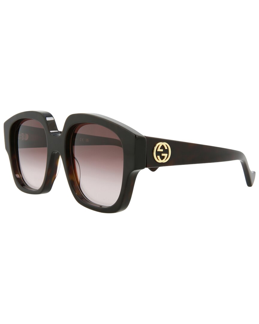 Shop Gucci Women's Gg1372s 140mm Sunglasses In Brown