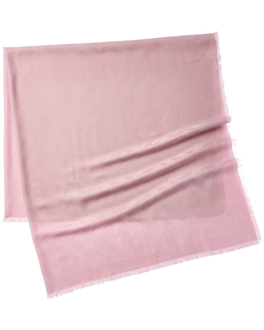 Fendi Ff Wool & Cashmere-blend Shawl In Pink