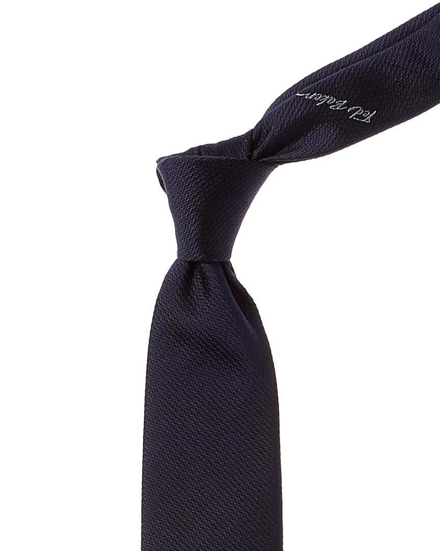 Shop Ted Baker Glycon Navy Silk Tie In Blue