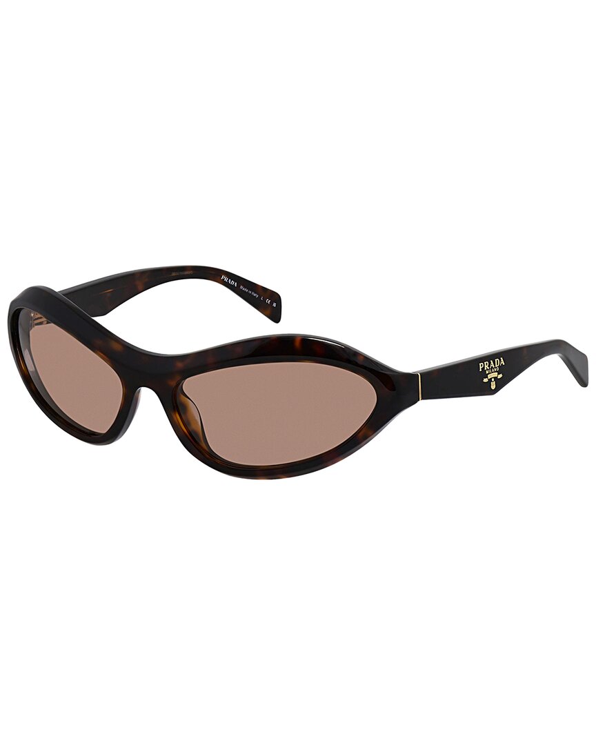 Prada Women's Brown Pra20s 61Mm Sunglasses