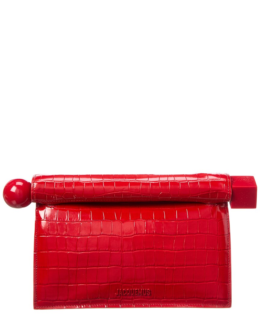 Jacquemus La Petite Pochette Rond C Bag In Red