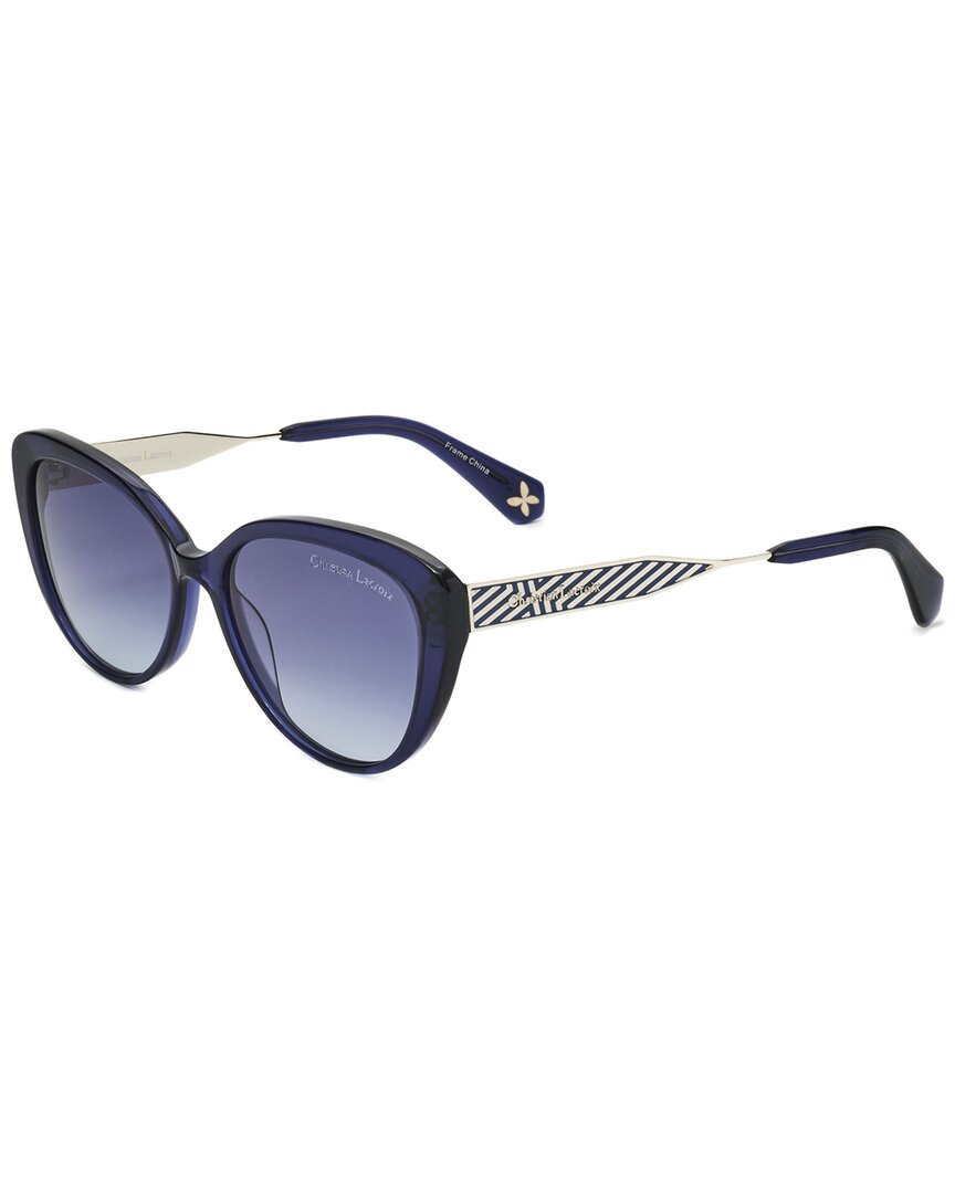 Christian Lacroix Women's Cl5082 55mm Sunglasses In Blue