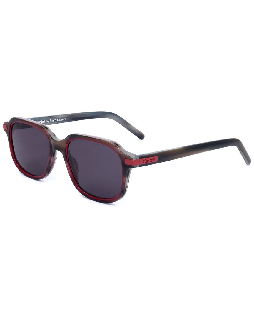Kartell Men's Kl020s 51mm Sunglasses In Red