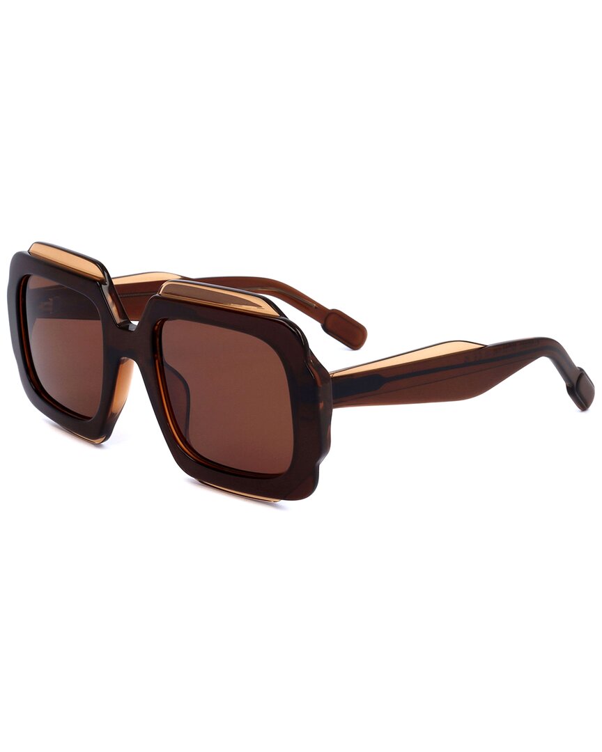 Kartell Women's Kl509s 52mm Sunglasses In Brown