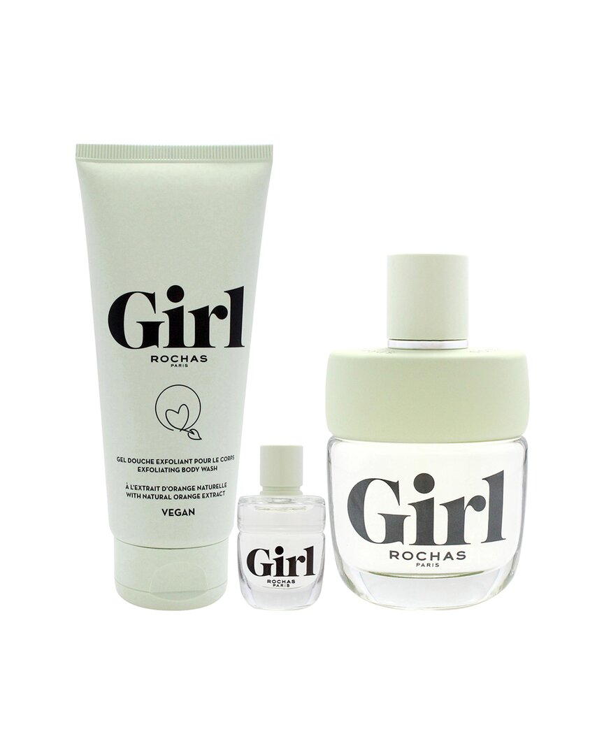 Rochas Women's Girl Parfum 3pc Gift Set In White