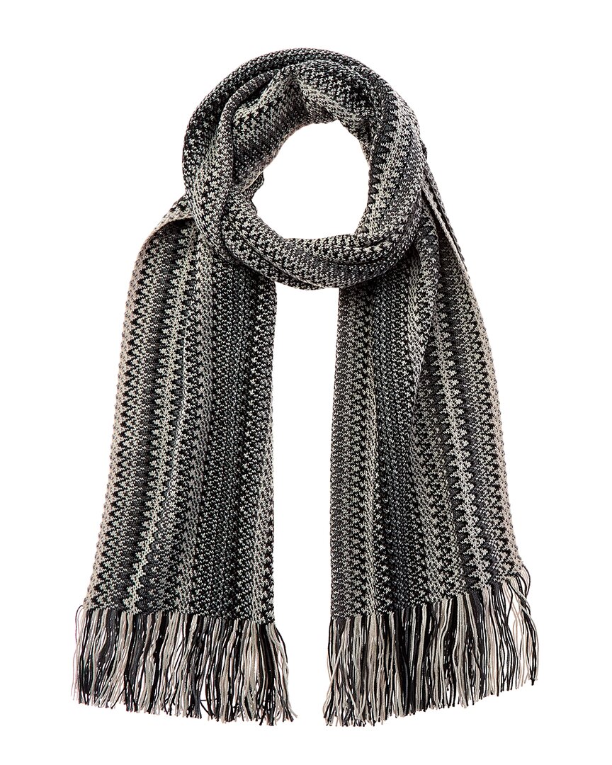 Missoni Wool-blend Scarf In Black