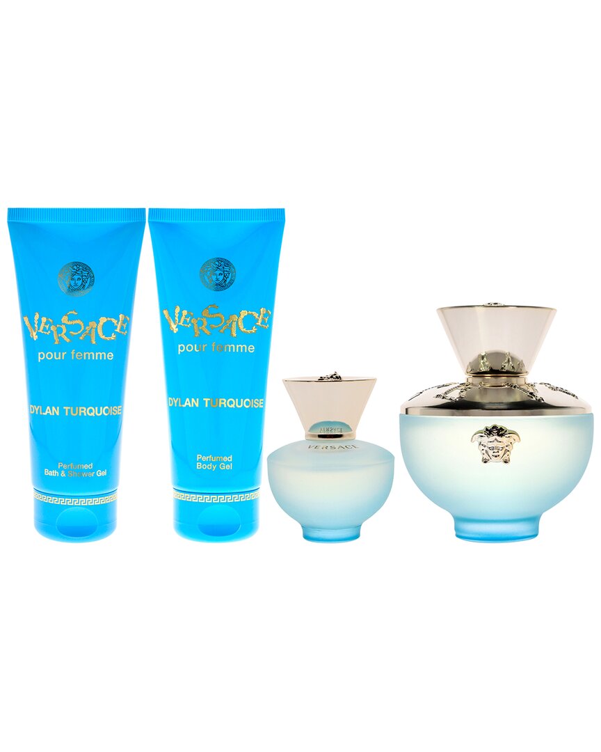 Versace Women's Dylan Turquoise 4pc Gift Set In White