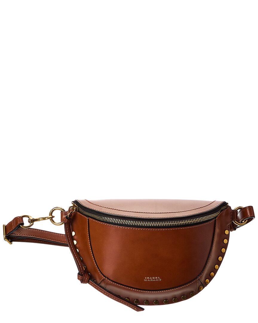 Isabel Marant Skano Leather Belt Bag In Brown