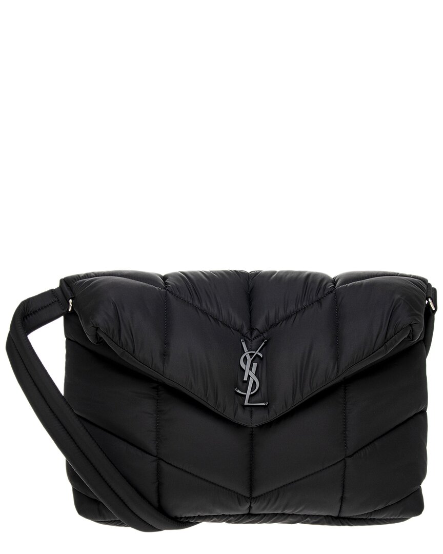 Saint Laurent Nylon Puffer Crossbody In Black
