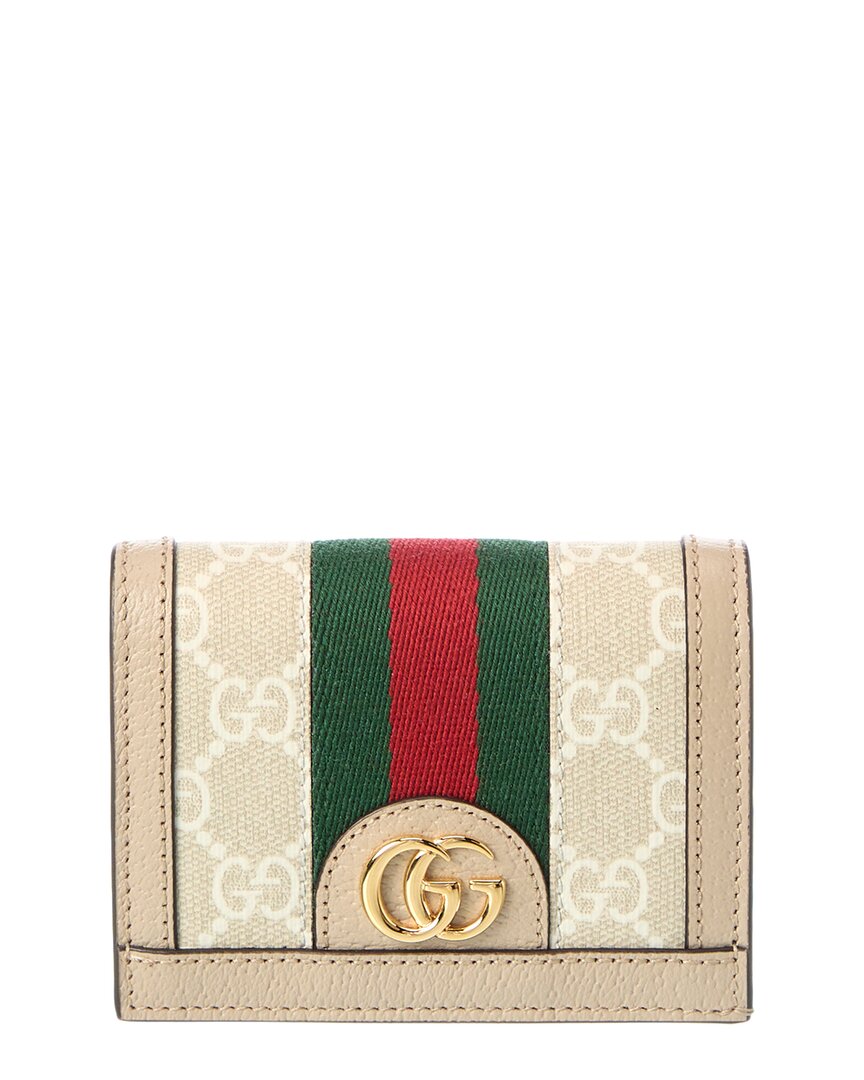 Gucci Ophidia Gg Supreme Canvas & Leather Card Case