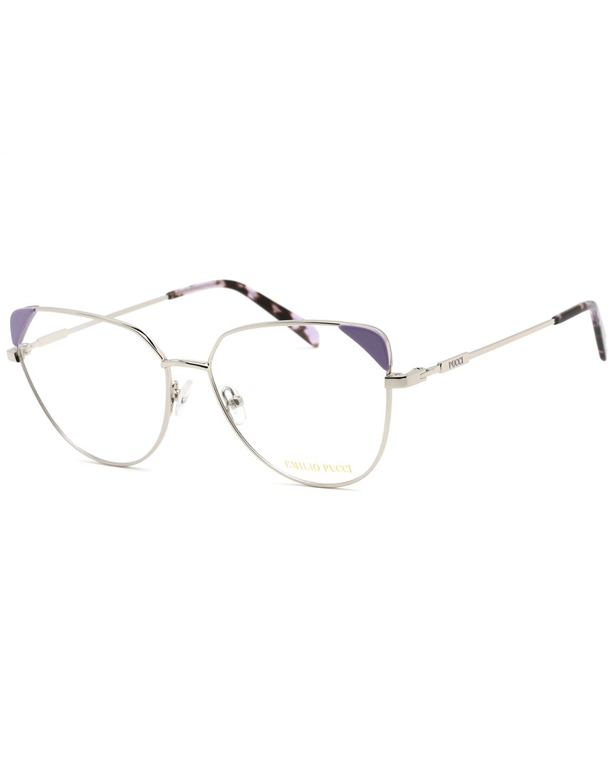 Emilio Pucci Women's Ep5112 57mm Optical Frames In Silver