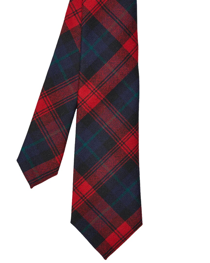 J.mclaughlin Machilachan Tartan Wool & Silk-blend Tie In Multi