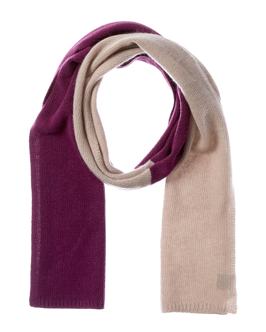 Portolano Colorblocked Cashmere Scarf In Pink