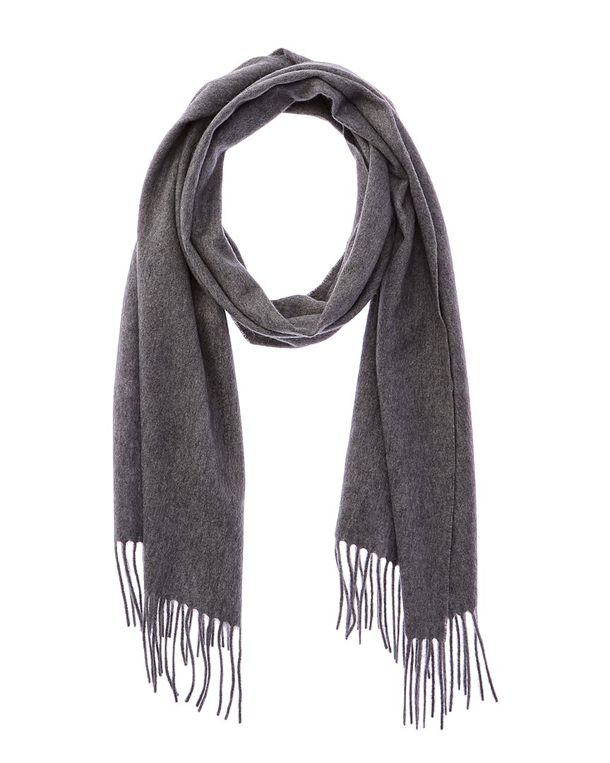 Phenix Woven Cashmere Solid Scarf In Gray
