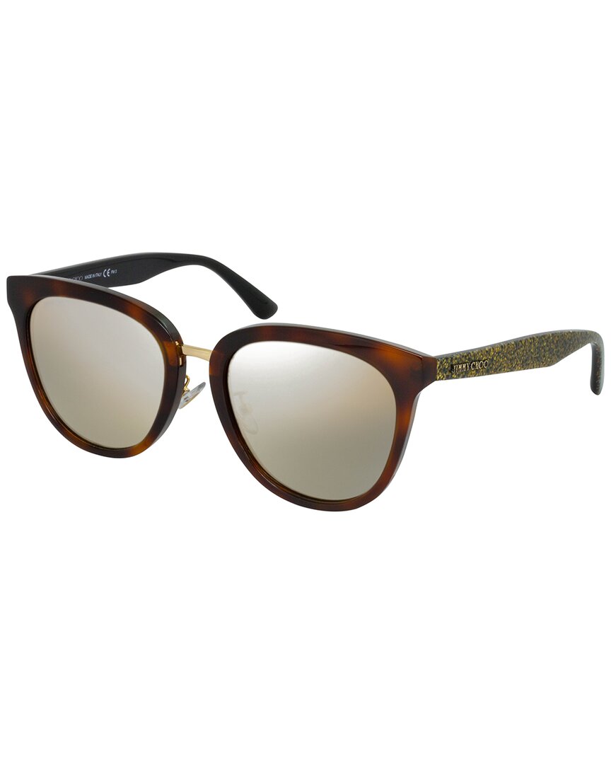 Shop Jimmy Choo Women's Cade/f/s 55mm Sunglasses In Brown