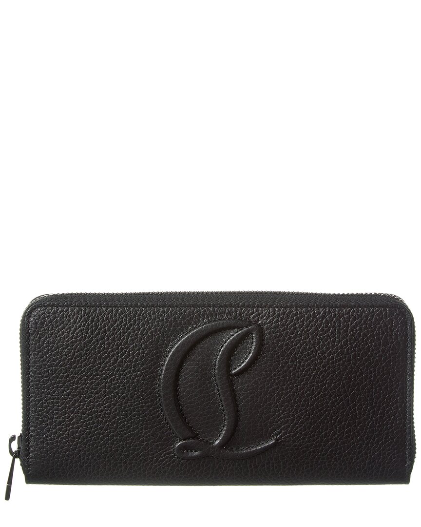 Christian Louboutin Womens Leche By My Side Logo-embossed Leather Wallet In Black