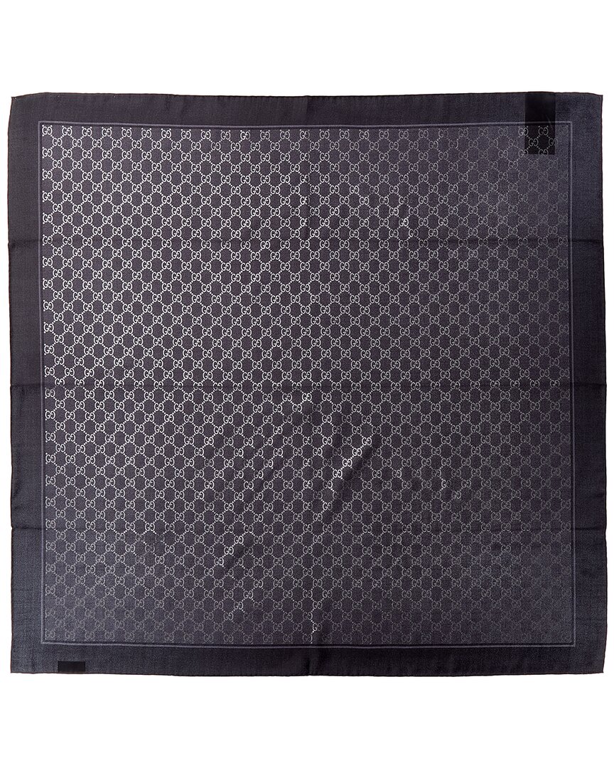 Gucci Silk Scarf In Brown