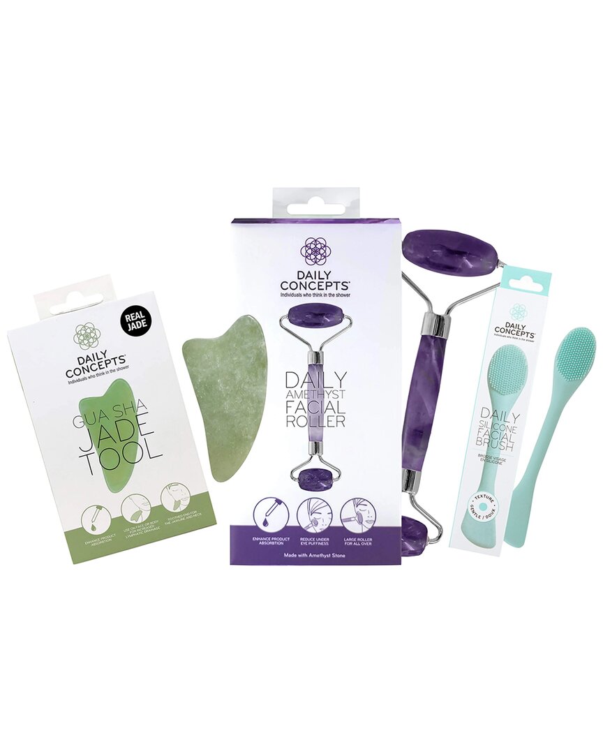 Daily Concepts Gua Sha Roller & Silicone Facial Set