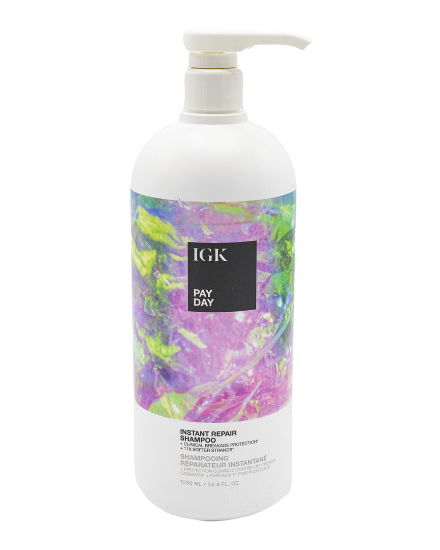 Igk Unisex 33.8oz Pay Day Instant Repair Shampoo In White