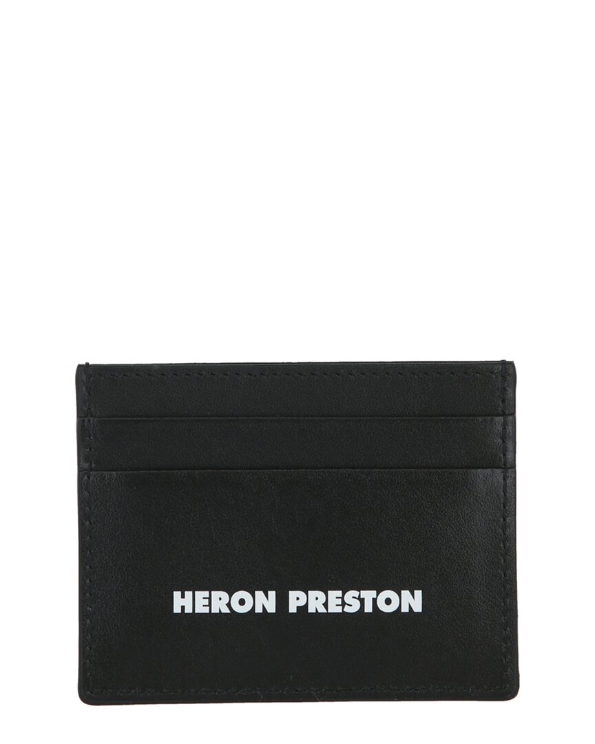 Shop Heron Preston Hp Tape Leather Card Holder Wallet In Black