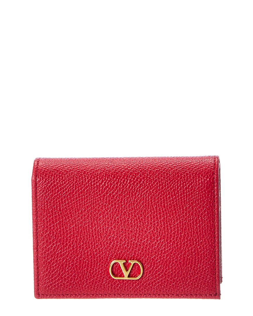 Valentino Garavani Valentino Vlogo Signature Leather Card Case
