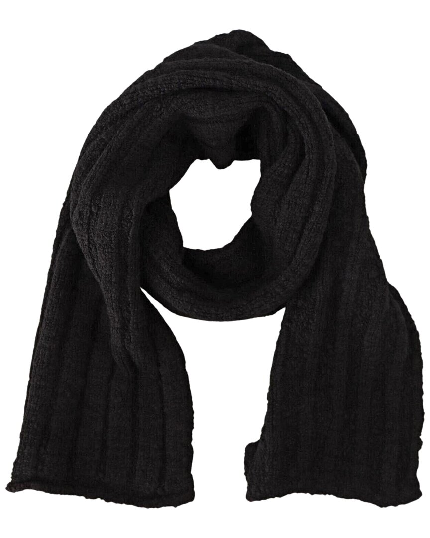 Dolce & Gabbana Black Virgin Wool Knitted Unisex Warmer Shawl Scarf