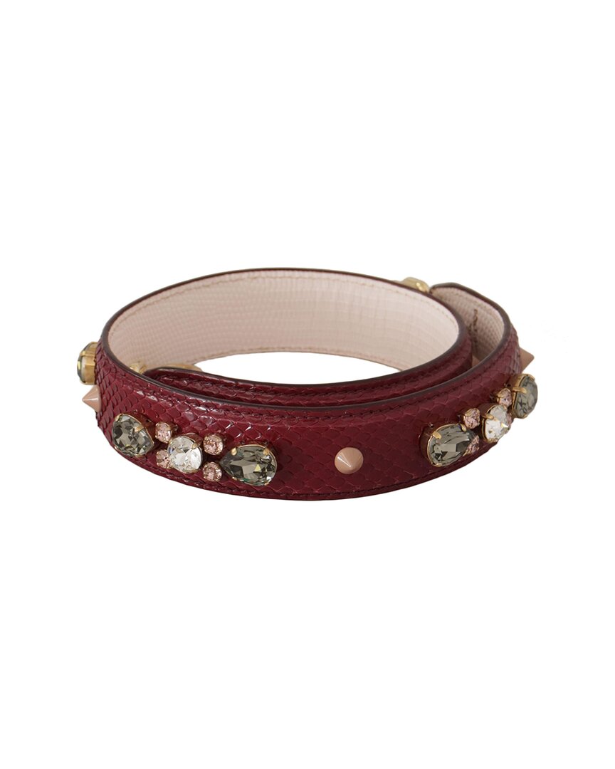 Dolce & Gabbana Leather Bag Strap In Red