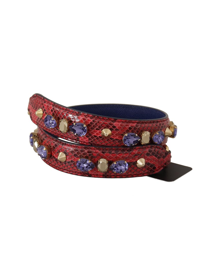 Dolce & Gabbana Python Bag Strap In Red