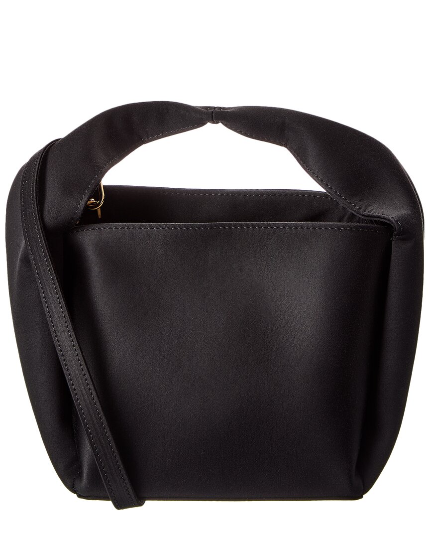 Totême Toteme Petite Satin Bucket Bag In Black