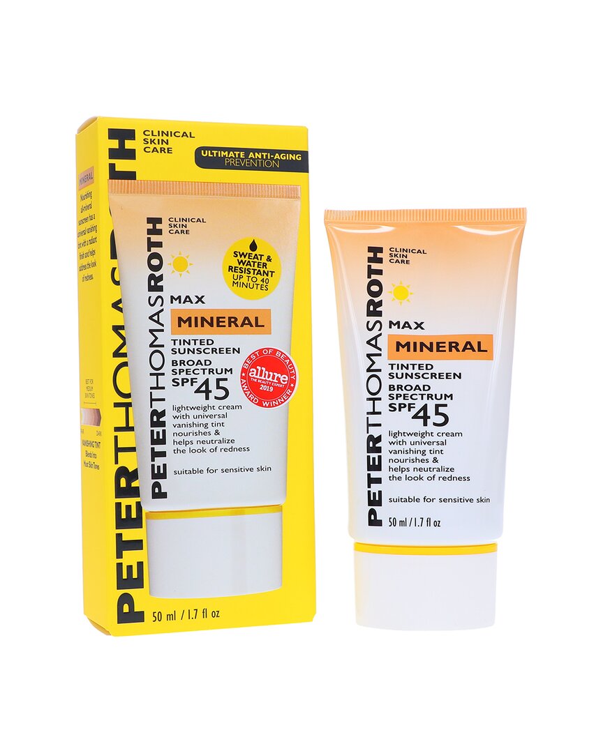 Peter Thomas Roth Max Mineral Tinted Sunscreen Broad Spectrum Spf 45 1.7oz In White