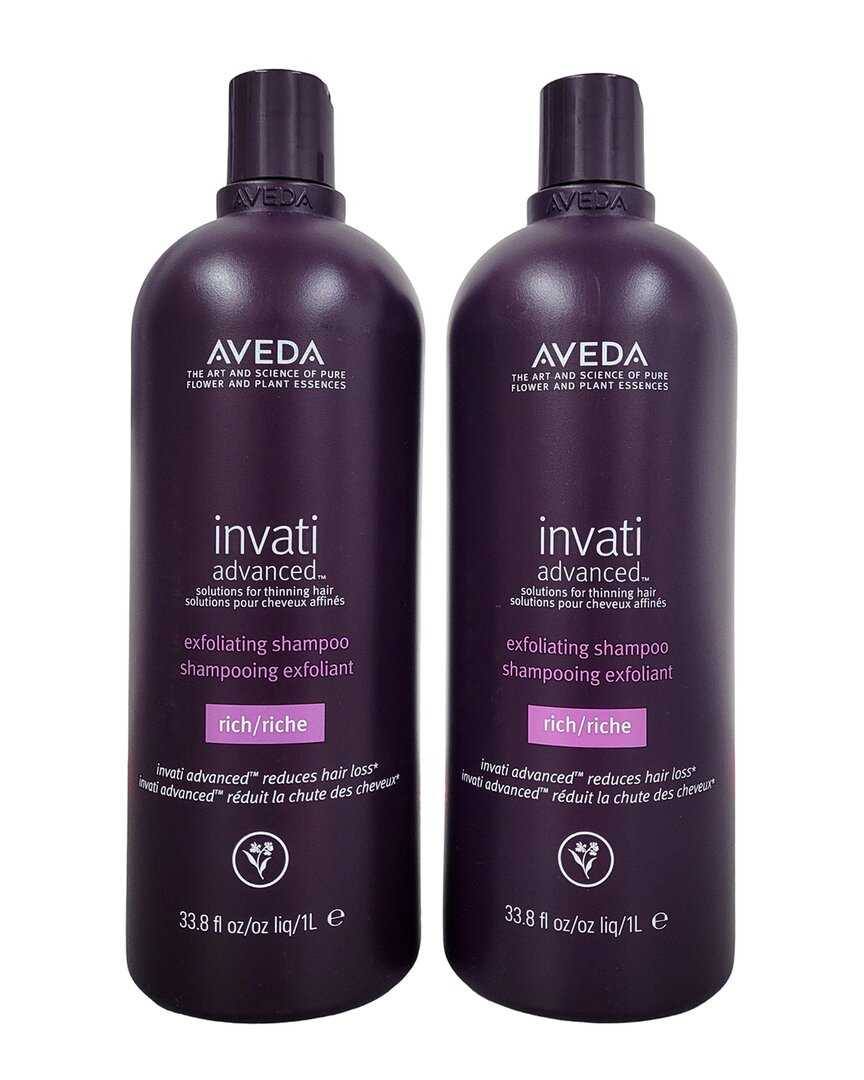 Aveda Unisex 2 Pack Invati Advanced Exfoliating Shampoo Rich In White