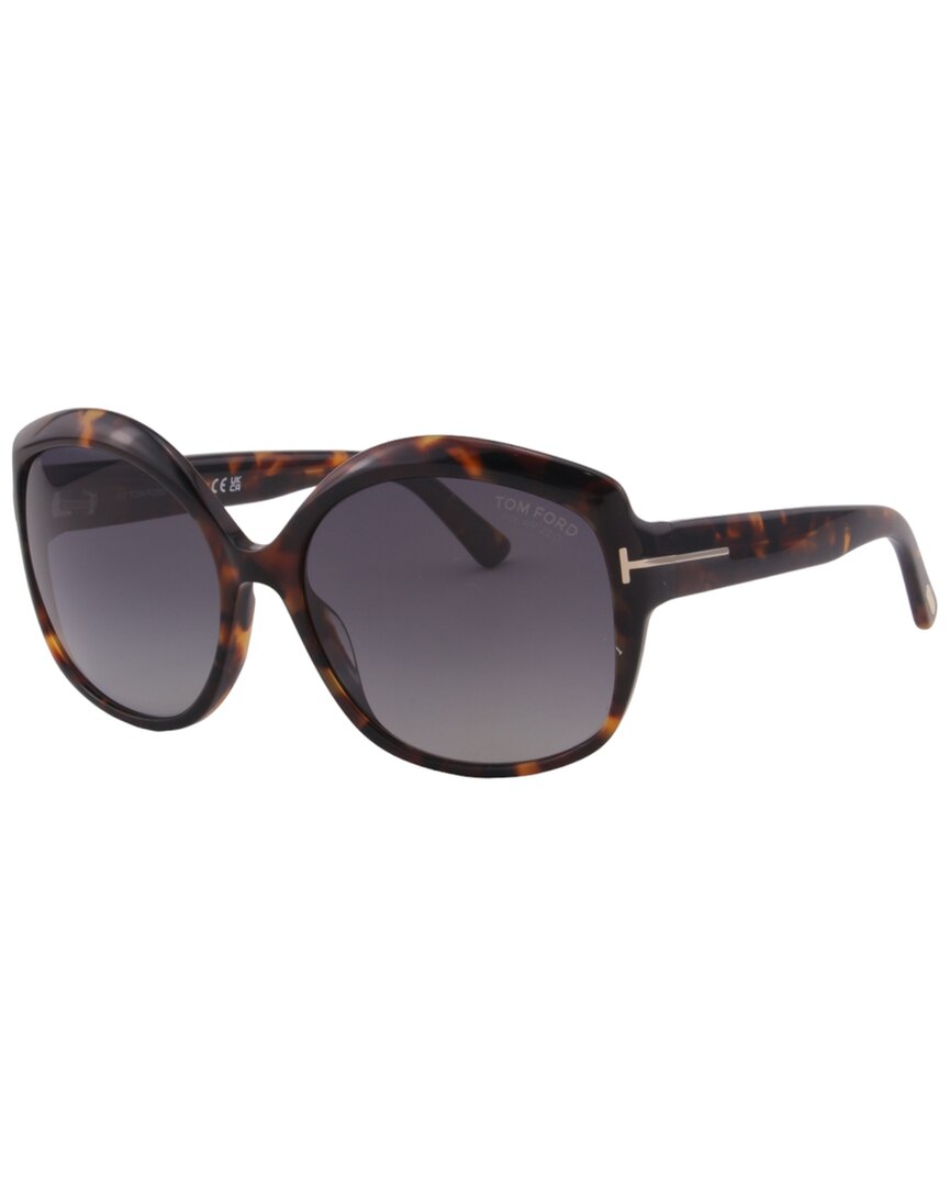 Tom Ford Women's Chiara 60mm Polarized Sunglasses In Black