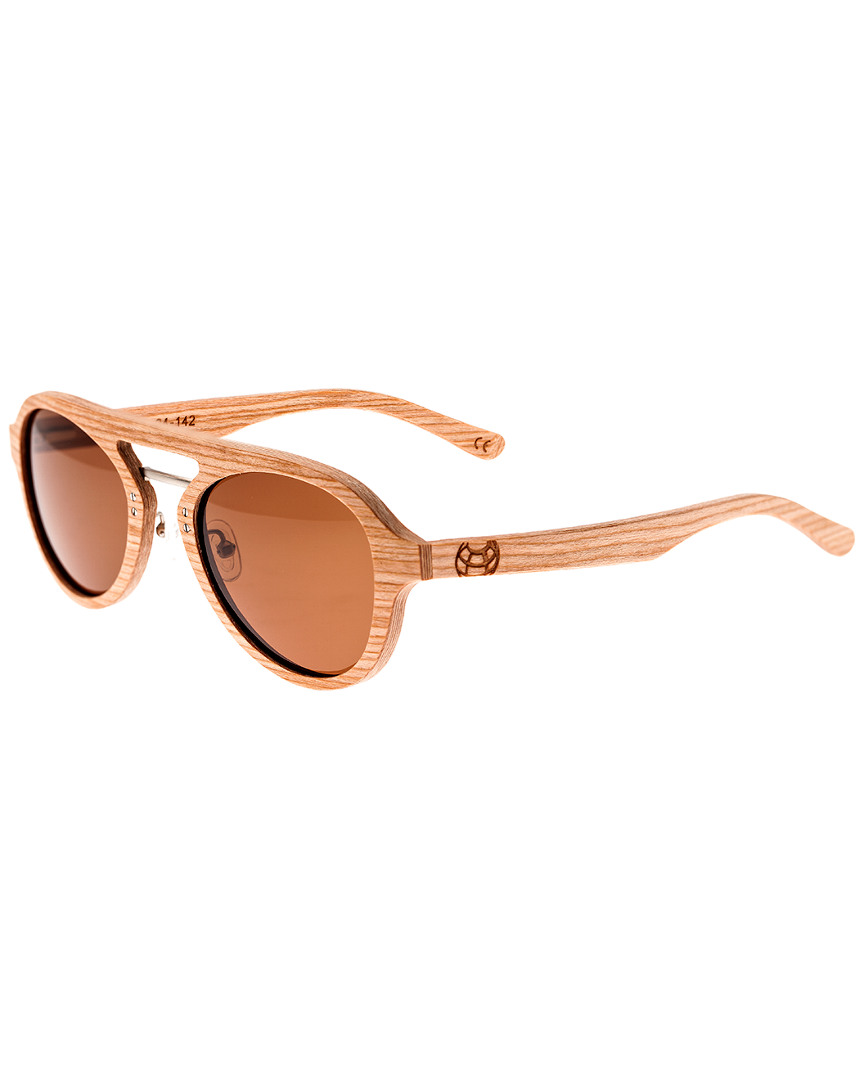 Shop Earth Wood Unisex Cruz 45mm Polarized Sunglasses In Brown
