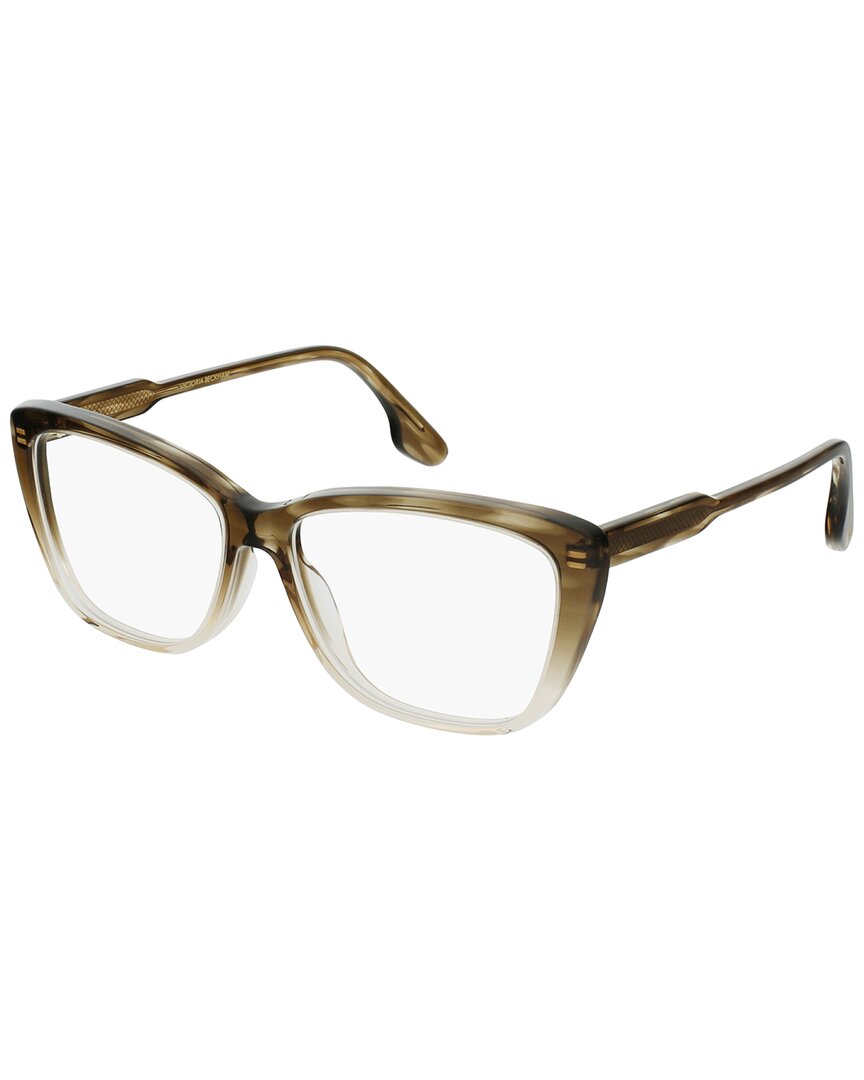 Victoria Beckham Women's Guilloche 55mm Optical Frames In Brown
