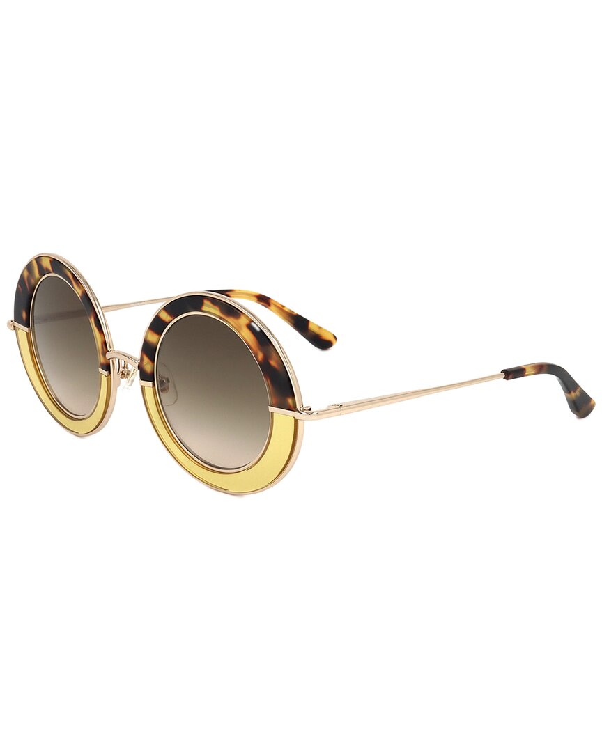 Shop Linda Farrow X Erdem Women's Edm27 47mm Sunglasses In Brown