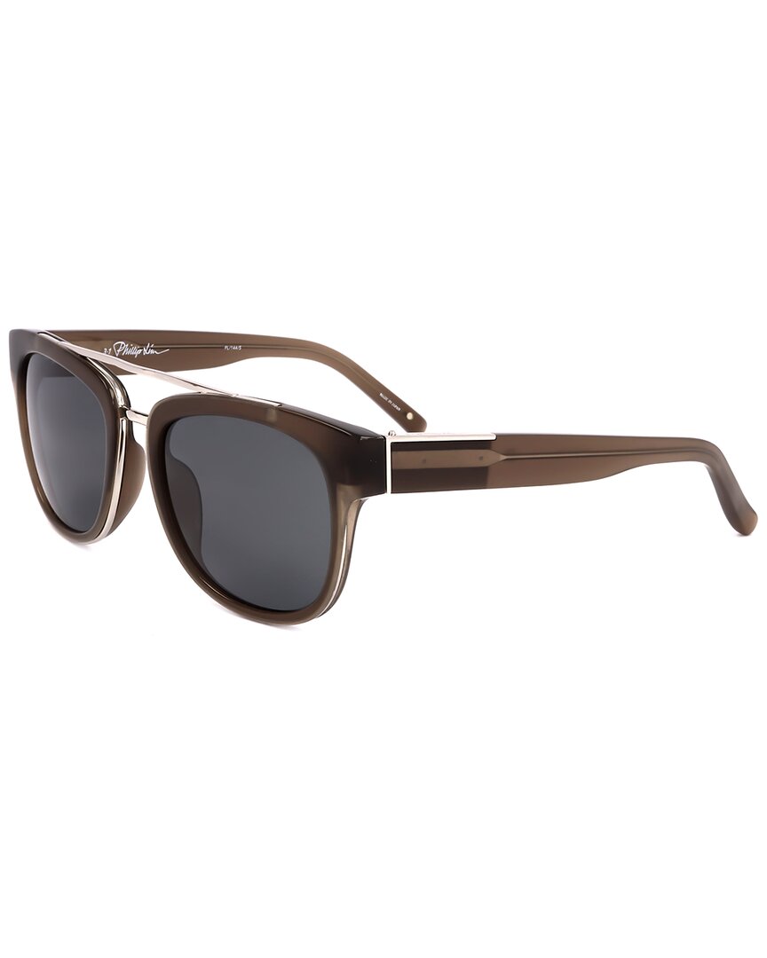 Linda Farrow X Phillip Lim Men's Pl144 54mm Sunglasses In Brown